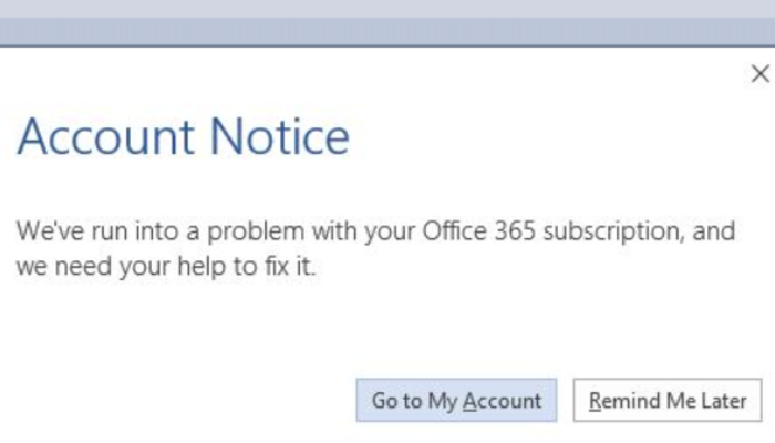 Ms office error